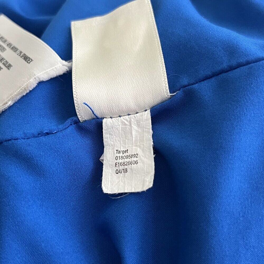 2/$30 a new day Tank Sheath Dress Midi Back Zip Scoop Neck Blue Large #8862 - Picture 8 of 9
